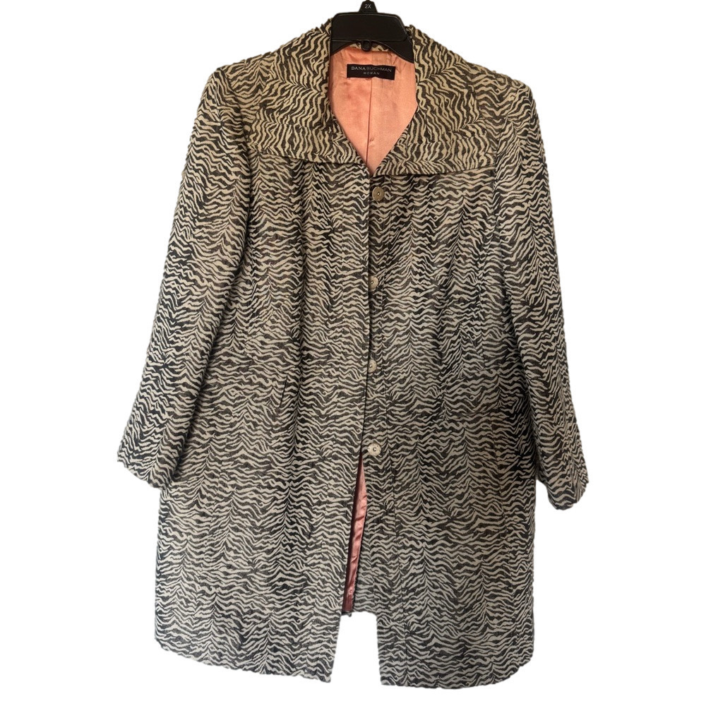 Dana Buchman Zebra Print Coat